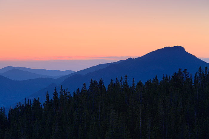 Sunrise over the Estes Valley, Rocky Mountain National Park, Colorado